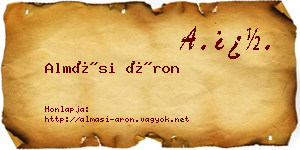 Almási Áron névjegykártya